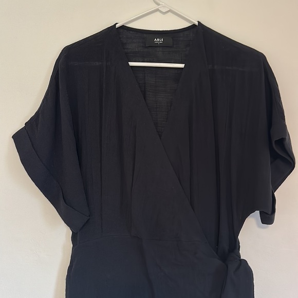 Able Dresses & Skirts - ABLE Black wrap dress